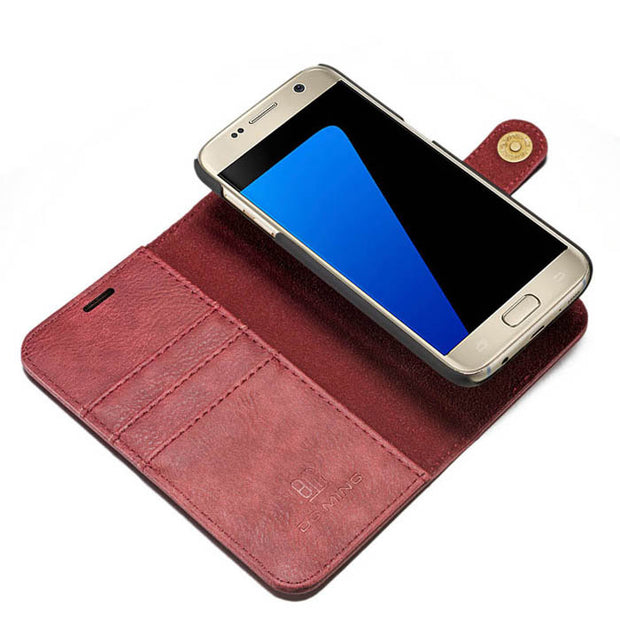 Detachable Ming Burgundy Wallet Samsung S7 - Bling Cases.com