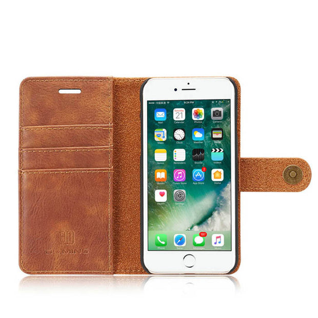 Detachable Wallet Ming Brown Iphone 7/8 - Bling Cases.com