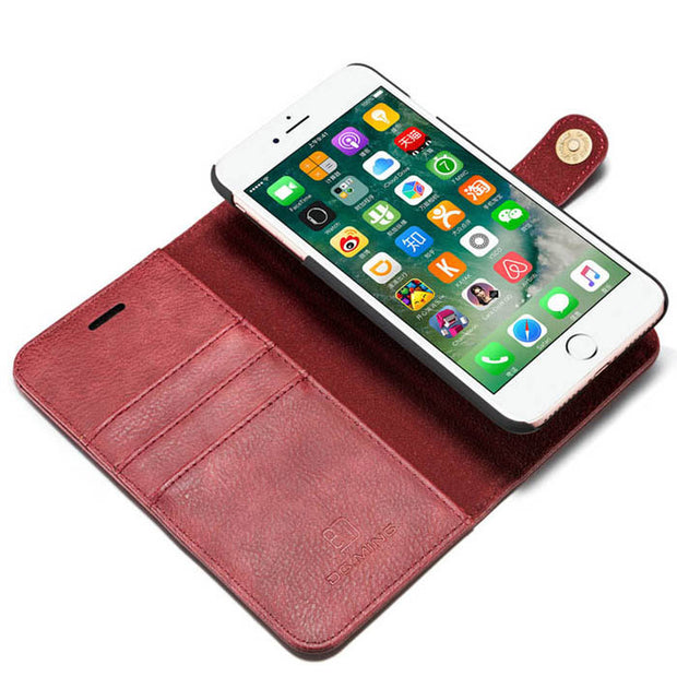 Detachable Ming Burgundy Wallet Iphone 7/8 Plus - Bling Cases.com