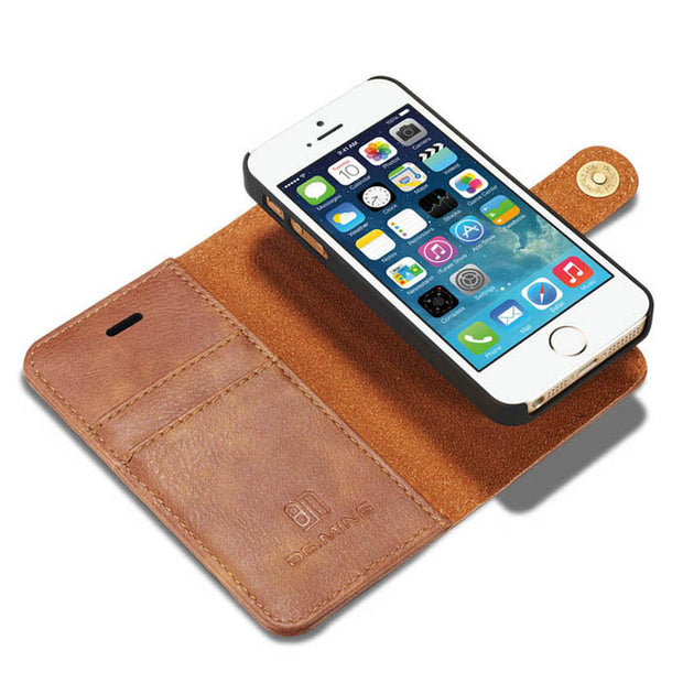 Detachable Wallet Ming Brown Iphone 5/5S/5SE - Bling Cases.com