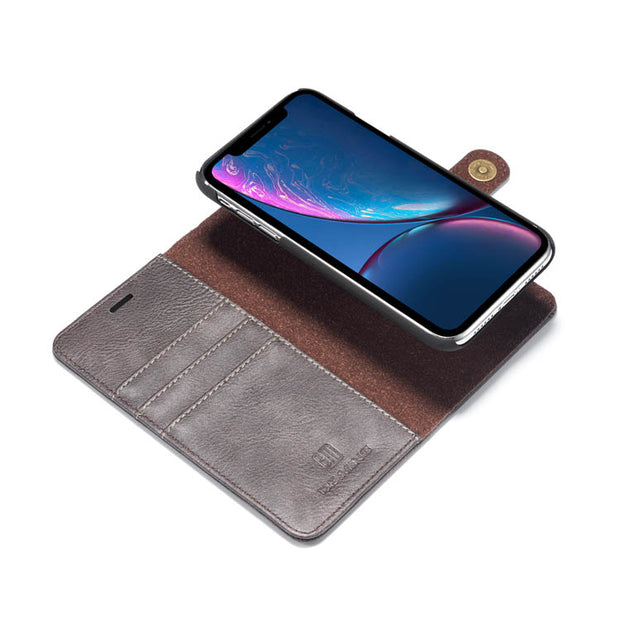 Detachable Ming Grey Wallet Iphone XR - Bling Cases.com