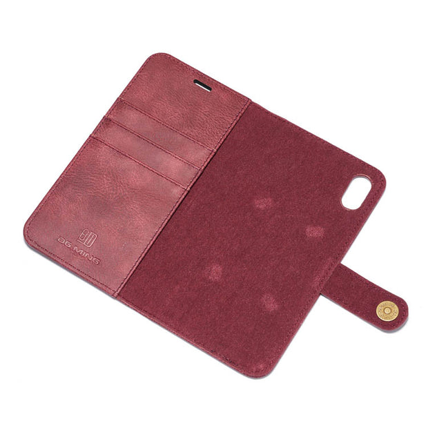 Detachable Ming Burgundy Wallet Iphone XS MAX - Bling Cases.com