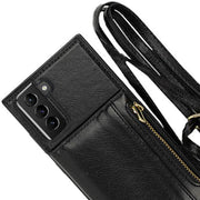 Crossbody Card Case Wallet Black Samsung S21 Plus