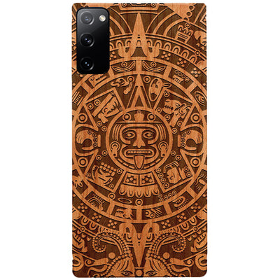 Mayan Calendar Aztec Wood Case Samsung S20 FE