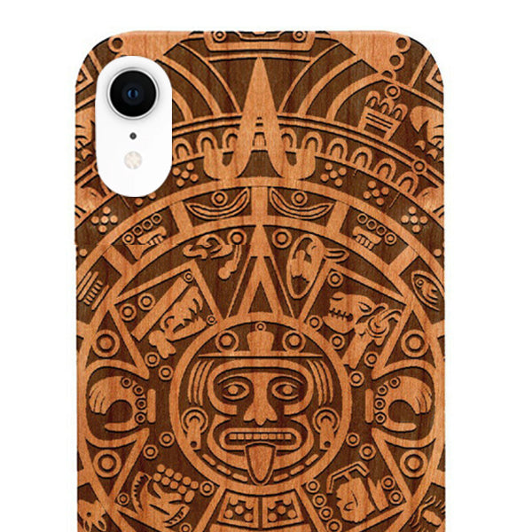 Mayan Calendar Aztec Wood Case Iphone XR