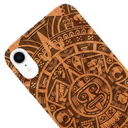 Mayan Calendar Aztec Wood Case Iphone XR