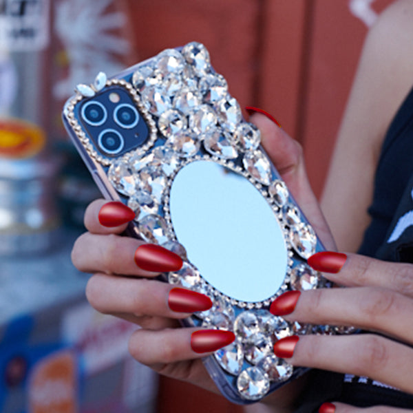 Handmade Bling Mirror Silver Case IPhone 14 Pro Max