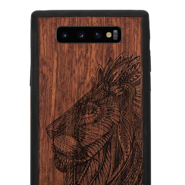 Lion Real Wood Case Samsung S10