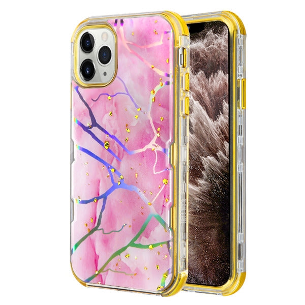 Heavy Duty Marble Pink Gold Iphone 11 Pro Max - Bling Cases.com