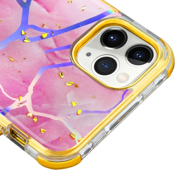Heavy Duty Marble Pink Gold Iphone 11 Pro - Bling Cases.com