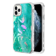 Heavy Duty Marble Aqua Green Iphone 11 Pro - Bling Cases.com