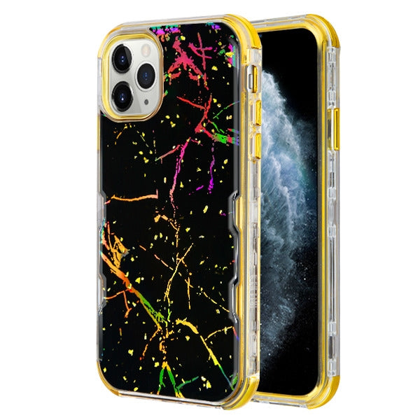 Heavy Duty Marble Black Gold Iphone 11 Pro - Bling Cases.com