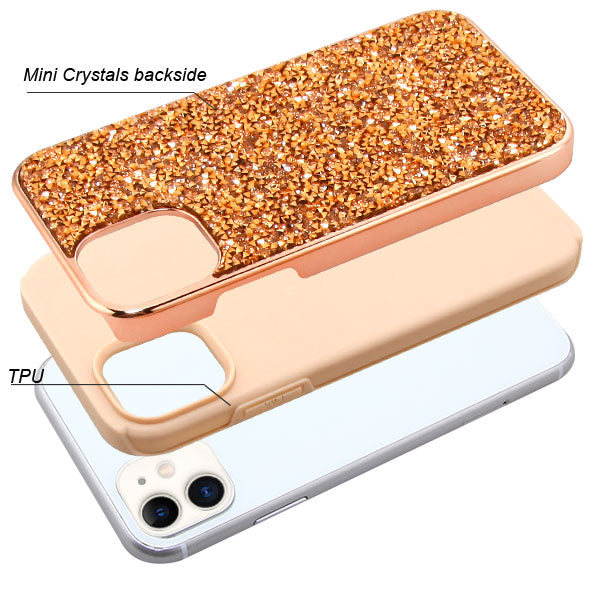 Hybrid Bling Rose Gold Case Iphone 11 - Bling Cases.com