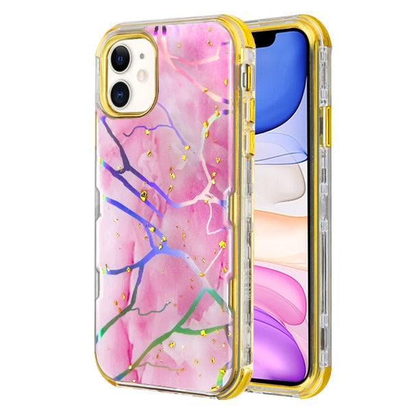 Hybrid Marble Pink Gold Case Iphone 11 - Bling Cases.com
