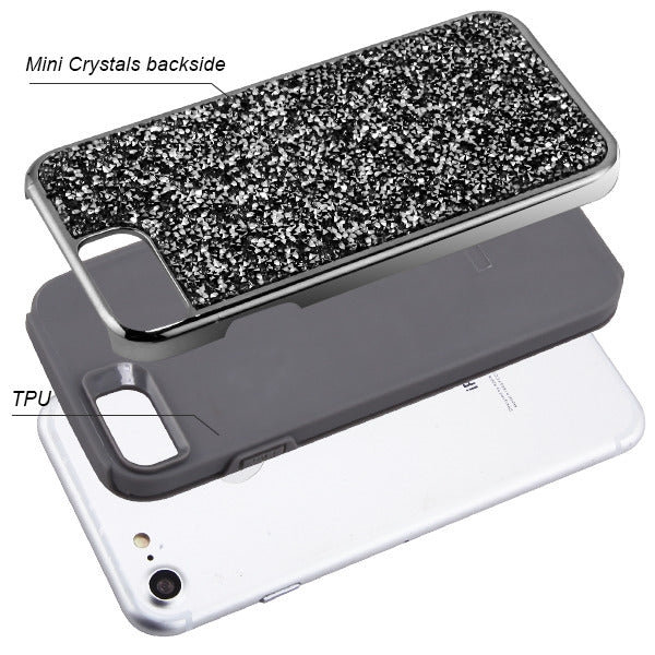 Hybrid Bling Case Grey Iphone SE 2020 - Bling Cases.com