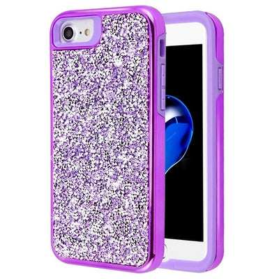 Hybrid Bling Case Purple Iphone SE 2020 - Bling Cases.com