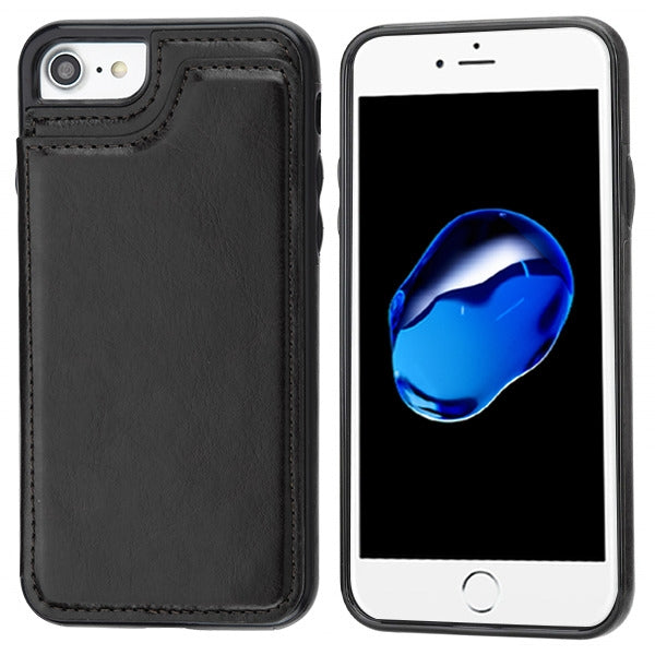Book Card Black Case Iphone SE 2020 - Bling Cases.com