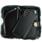 Fur Grey Wallet Iphone XS MAX