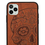 Skull Real Wood Iphone 13 Pro