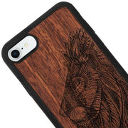 Real Wood Lion Iphone 7/8 SE 2020