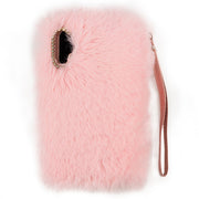Fur Light Pink Wallet Detachable Note 10