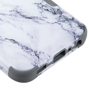 Marble Hybrid White Grey Case LG K40 - Bling Cases.com