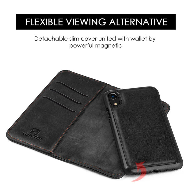 Detachable Wallet Black Iphone XR - Bling Cases.com