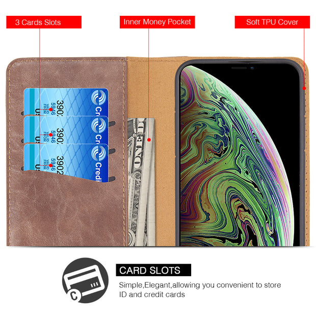 Detachable Wallet Brown Iphone 11 - Bling Cases.com