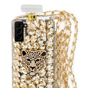 Handmade Gold Cheetah Bling Bottle Samsung S22