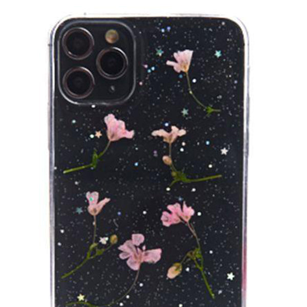Real Flowers Pink Leaves Case Iphone 12 Mini