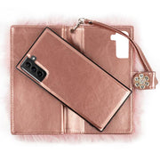 Fur Light Pink Wallet Detachable Samsung S21 Plus