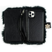 Fur Grey Detachable Wallet Iphone 11 Pro