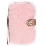 Fur Wallet Detachable Light Pink IPhone 14