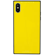 Square Hard Box Yellow Case Iphone 10