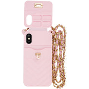 Crossbody Silicone Pouch Pink Iphone 10