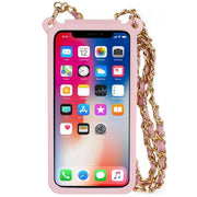 Crossbody Silicone Pouch Pink Iphone 13 Pro Max