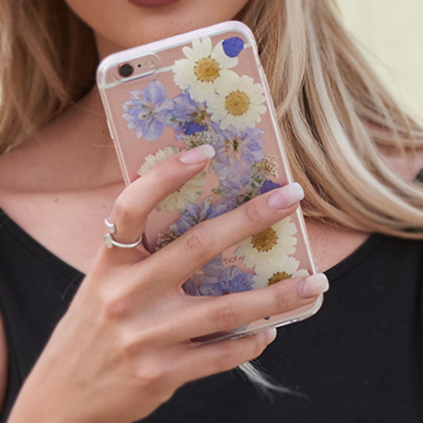 Real Flowers Purple Case Samsung S21 Plus