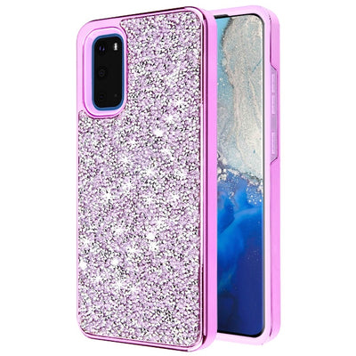 Hybrid Bling Purple Samsung S20 - Bling Cases.com