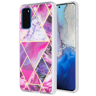 Purple Triangles Marble Samsung S20 - Bling Cases.com