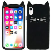 Silicone Skin Cat Black IPhone XR - Bling Cases.com