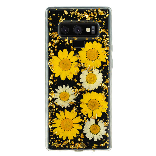 Real Flowers Yellow Sunflowers Flake Samsung Note 9