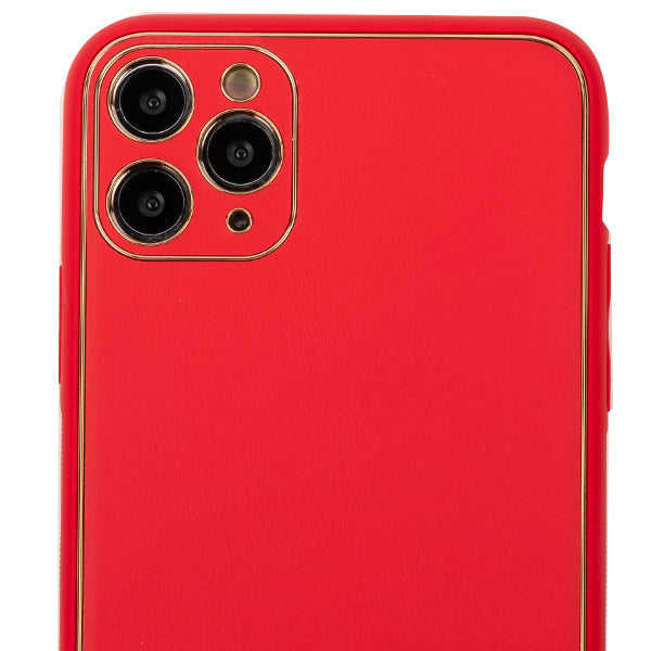 Leather Style Red Gold Case IPhone 12/12 Pro