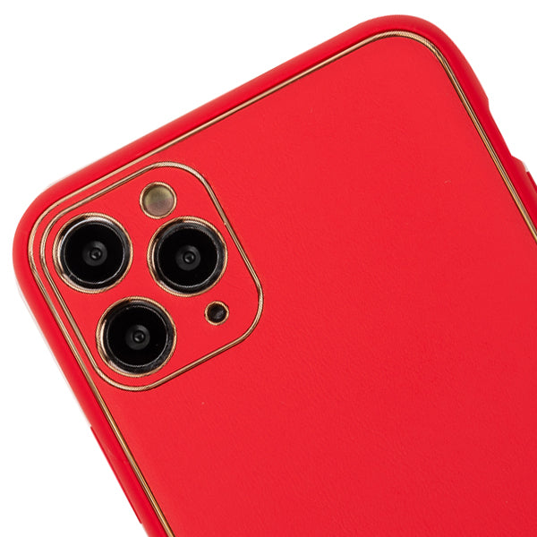 Leather Style Red Gold Case Iphone 11 Pro Max