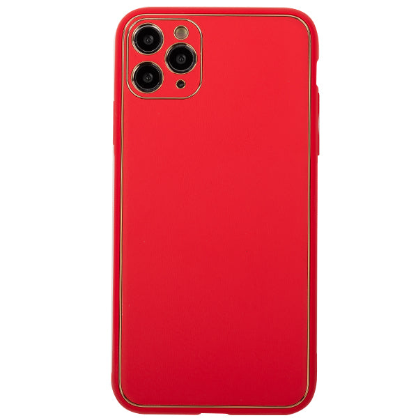 Leather Style Red Gold Case Iphone 11 Pro Max
