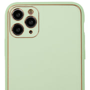 Leather Style Mint Green Gold Case IPhone 13 Pro Max
