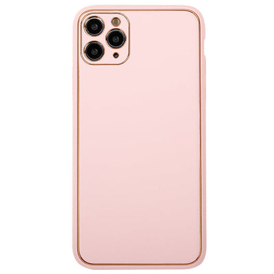 Leather Style Light Pink Gold Case IPhone 13 Pro