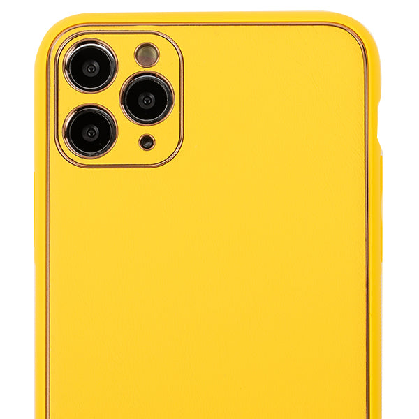 Leather Style Yellow Gold Case Iphone 11 Pro Max