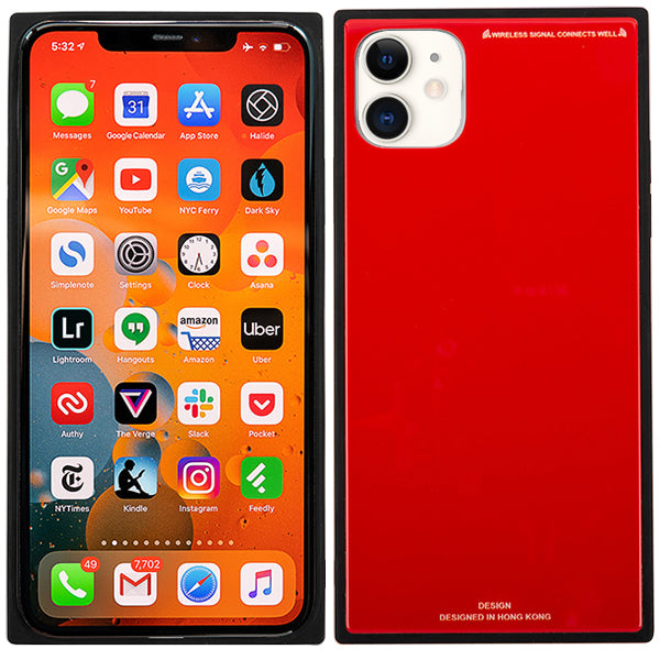 Square Hard Box Red Case Iphone 12 Mini