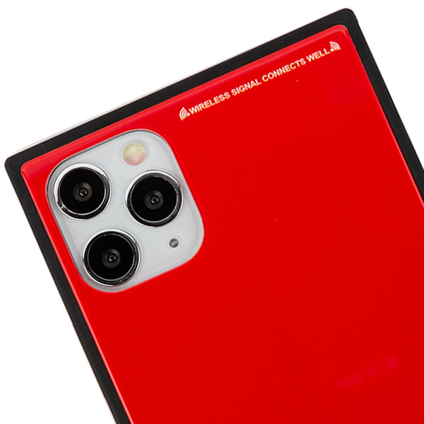 Square Hard Box Red Case Iphone 11 Pro