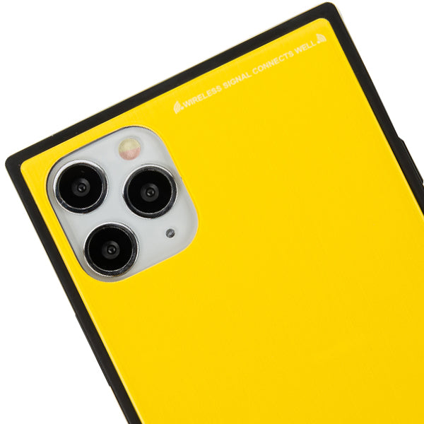 Square Hard Box Yellow Case Iphone 11 Pro